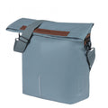 Basil City Fahrradshopper MIK Hooks 14?16 Liter - wasserabweisend mit Magnet-Faltverschluss - Innenfach mit Reißverschluss veganer Ledergriff LED-Befestigung graphitblau - Fahrradtasche - CityTasche