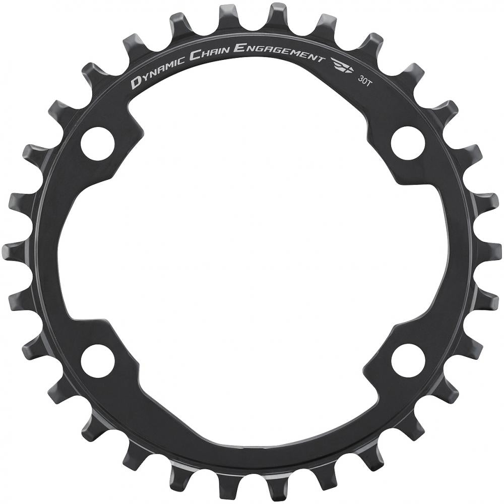 Kettenblatt Cues U6000-1 30z, 4-loch, 80 Mm Lochkreis, Für 1-fach Antriebe, Aluminium, Schwarz