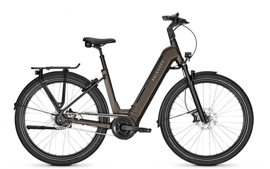 Kalkhoff Image 5.B Move+ City E Bike S crystalgrey matt - kraftvolles City E-Bike mit Tiefeinstieg