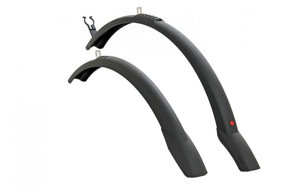Hebie Schutzblechset Viper T 761 Steckblechset Trekking 28" 42mm schwarz mit Spritzschutz inklusive Befestigungsmaterial