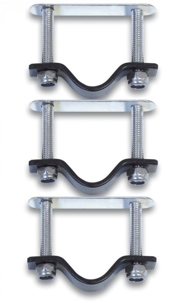 Basil Crate Mounting Set, Edelstahl, für Körbe & Kisten, einfache Montage Gepäckträger/Lenker, rostfrei, 3-teilig, robust & langlebig