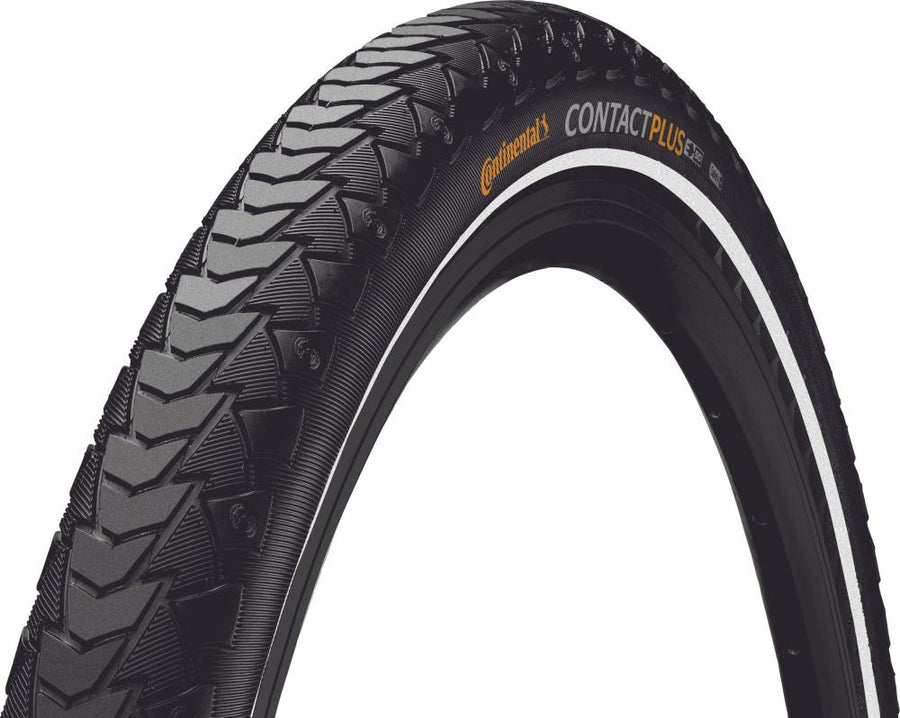 Continental Contact Plus Fahrradreifen 24x1.75, schwarz, Reflexstreifen, E-50 für E-Bikes.