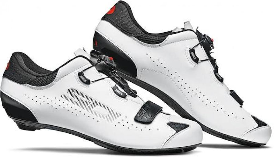 Sidi ROAD Sixty black/white 42.5 schwarz/weiß - ultraleichter Rennradschuh mit Carbonsohle