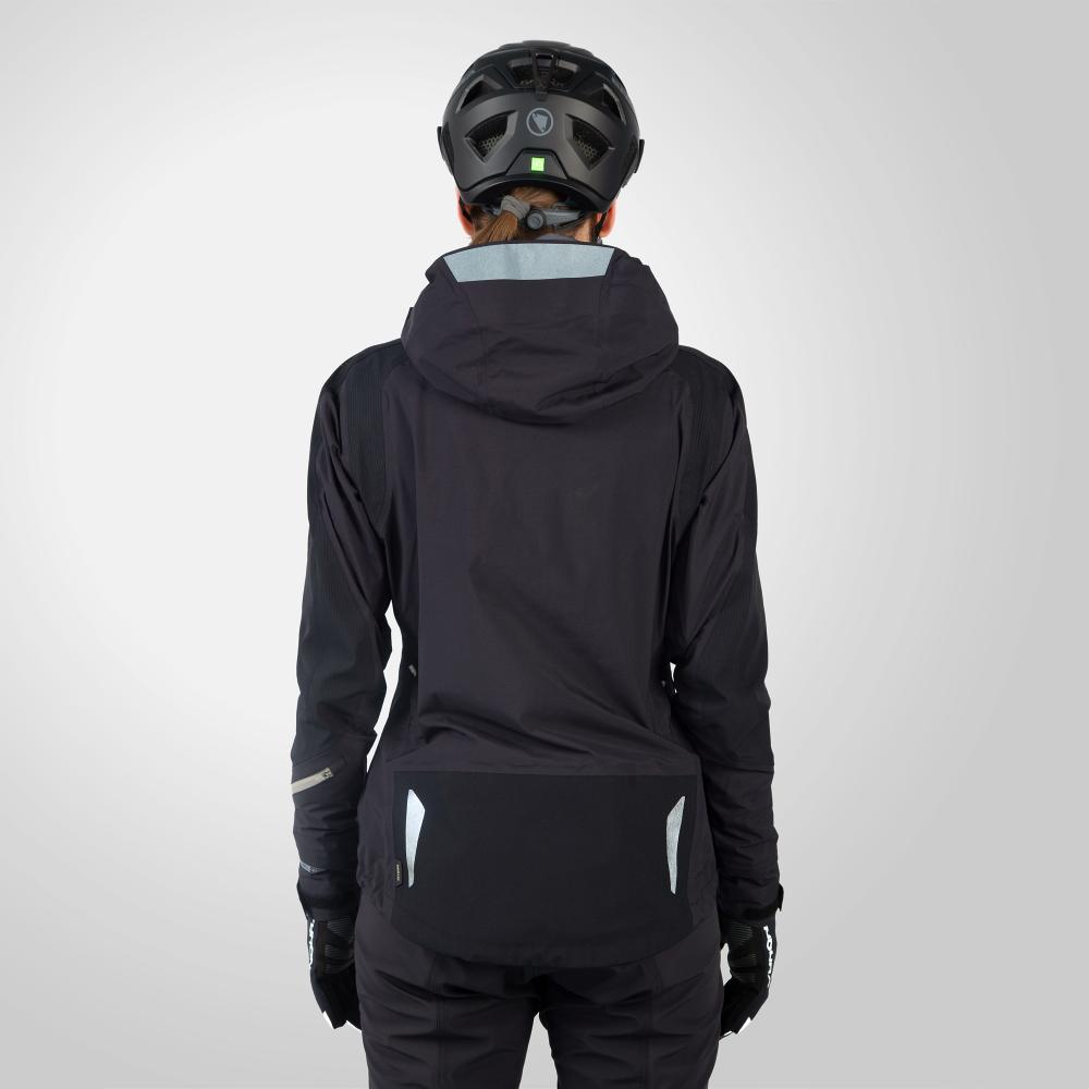 Endura Damen MT500 wasserdichte Jacke schwarz L - High-Performance MTB-Regenjacke, wasserdicht, atmungsaktiv, strapazierfähig, mit Kapuze und Belüftung für maximale Performance
