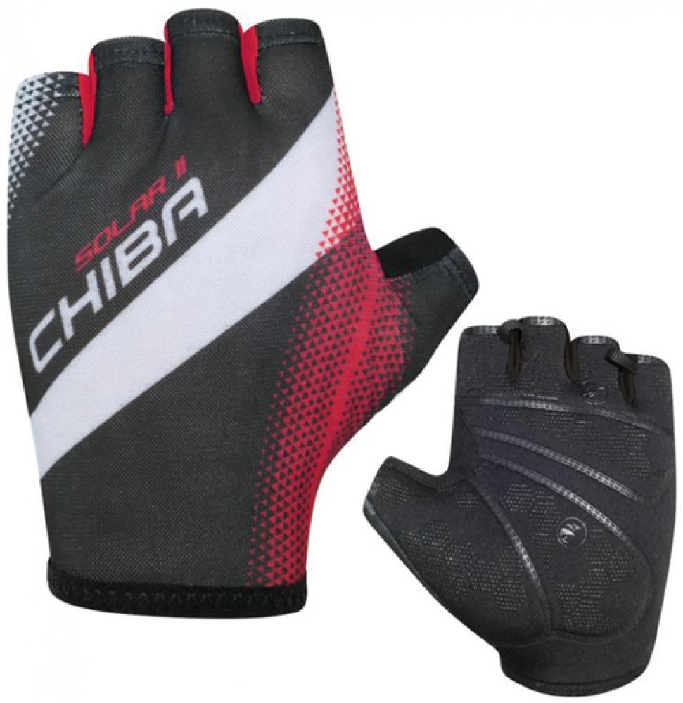 CHIBA Solar II - Radhandschuhe schwarz/rot, XXL, atmungsaktiv & leicht