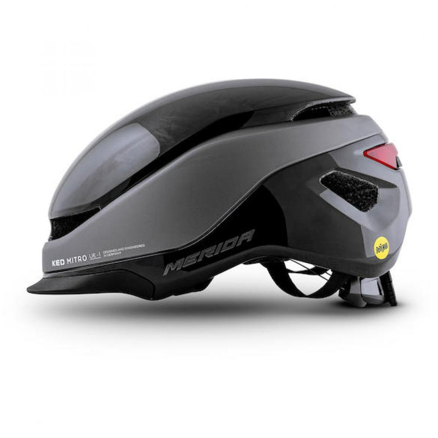 Merida Helm Mitro UE-1 L / 58-61 cm schwarz/grau - sicherer Urban-Helm mit MIPS & BOA