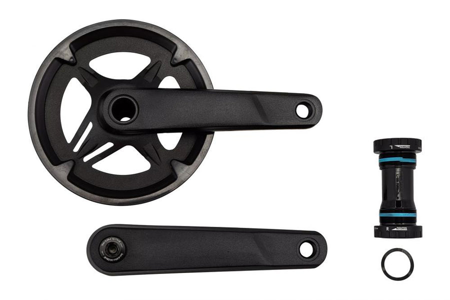 SAMOX Kurbelgarnitur 165mm 1x11-fach 40T mit Innenlager - Aluminium Crankset BSA 24mm