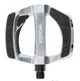 Voxom Pedal MTB Flat Pe25 silber Aluminium-Körper 7mm Boron-Achse Gleitlager