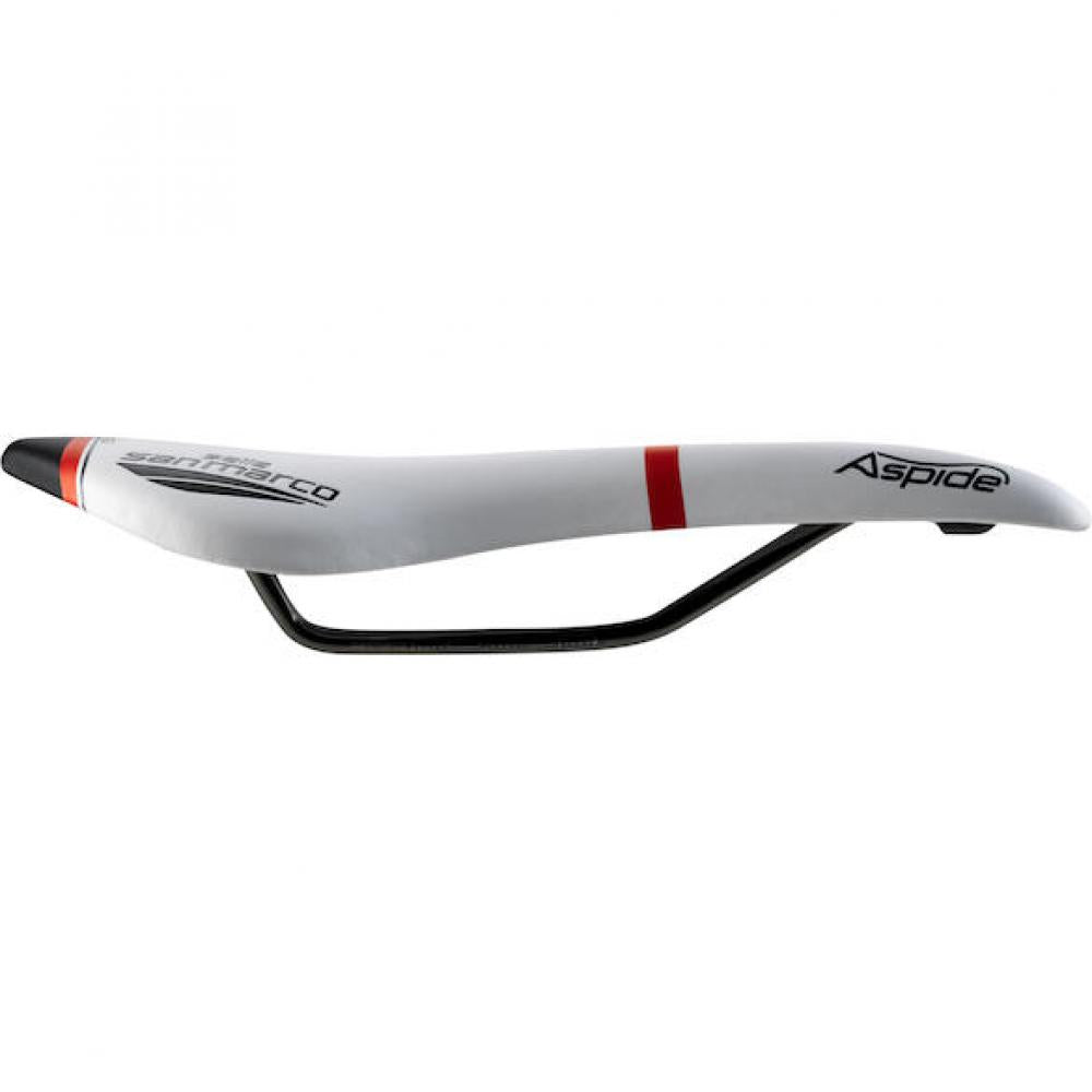 Selle San Marco Sattel Aspide Racing White 132 x 277 mm Weiß - leichter Rennradsattel mit Komfort