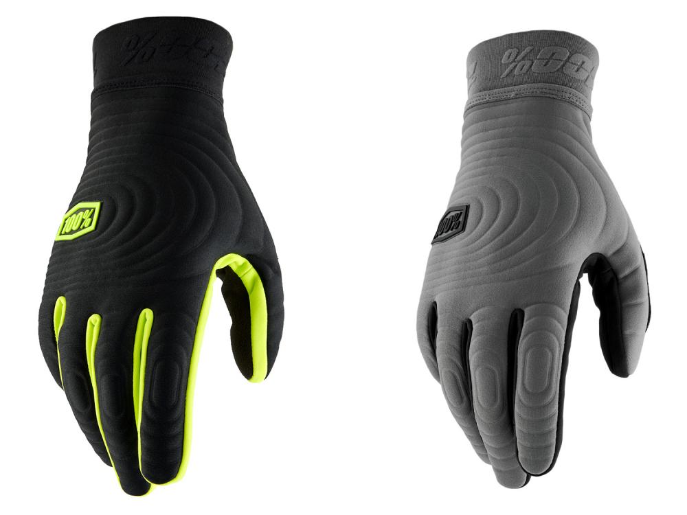 100% Brisker Xtreme Gloves L Black/Fluo Yellow - optimaler Grip und Wetterschutz