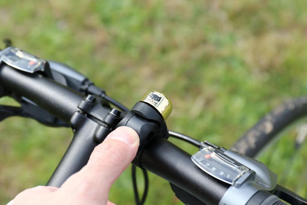 CATEYE Klingel OH-1500 Nido Gold Gold - kompakte Fahrradklingel mit warmem Klang