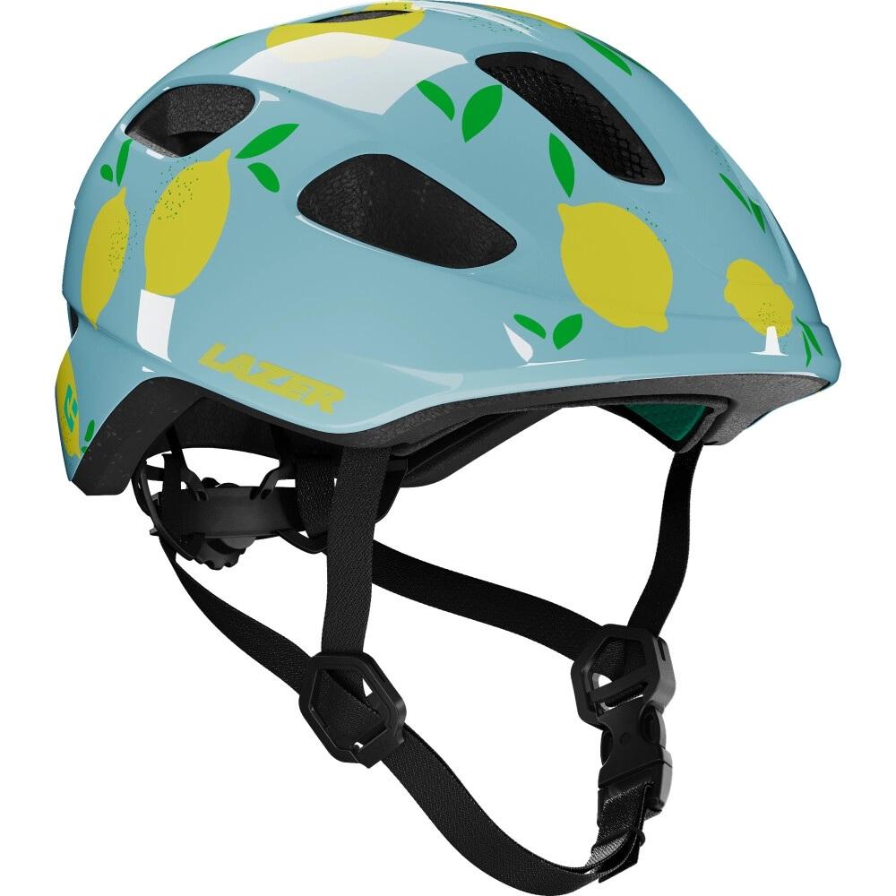LAZER Pnut KinetiCore Kinderhelm Lemons, hellblau, 46-52cm, EZ Fit, Insektennetz.