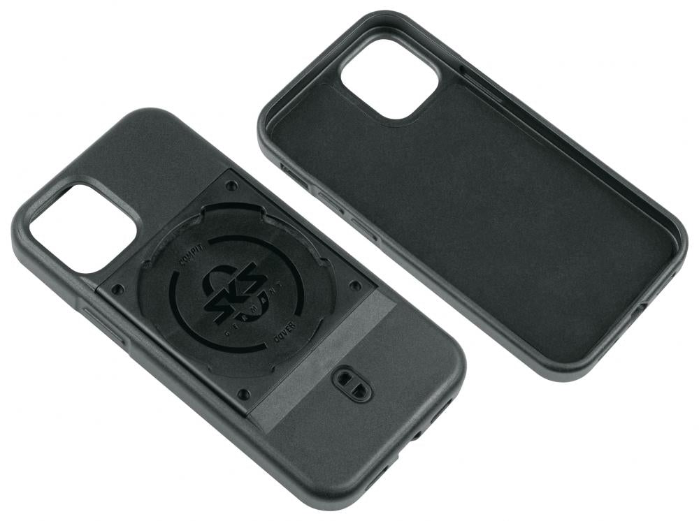 SKS COMPIT Cover für iPhone 12 Mini  stoßdämpfende 2-Komponenten-Hülle mit Oversize-Bajonettaufnahme für sichere Fahrradhalterung