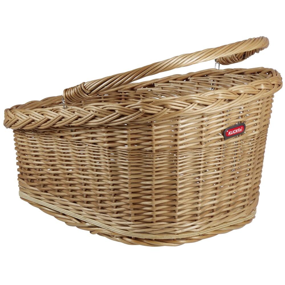 KLICKfix Fahrradkorb Weidenkorb GT braun 26x47x37 cm