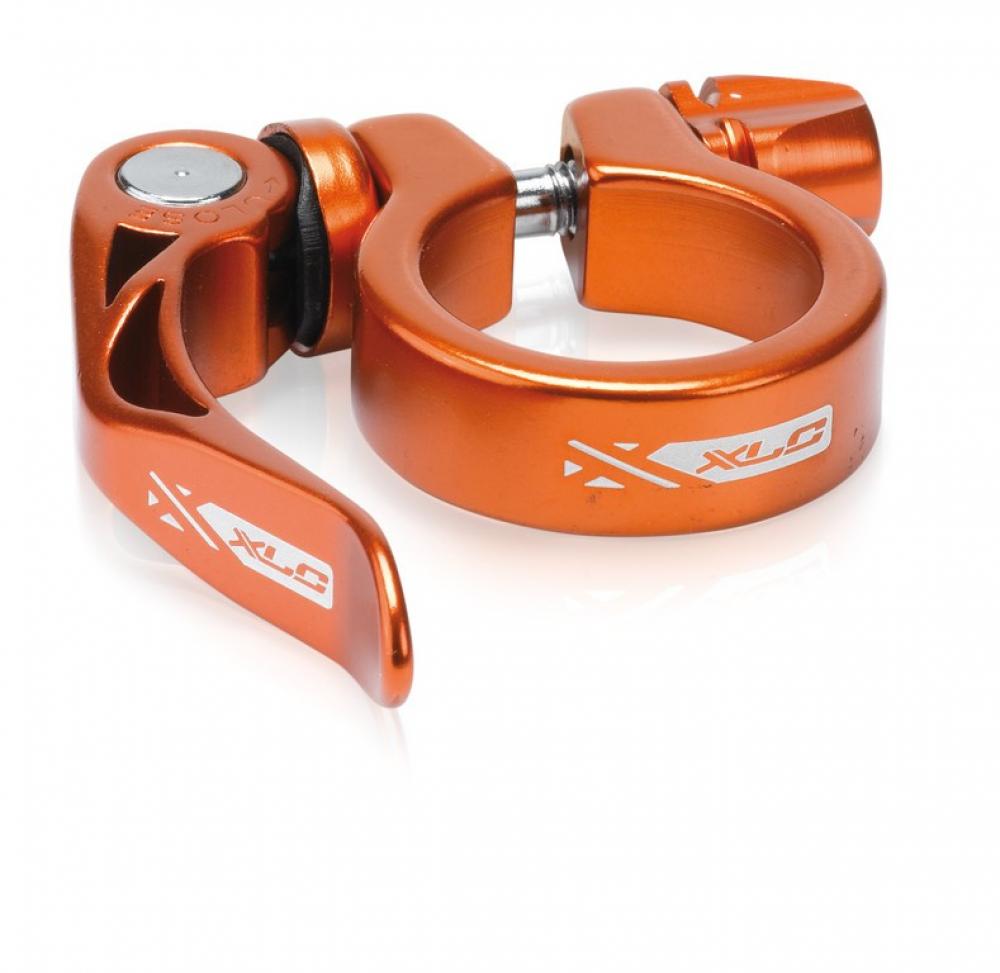XLC Sattelstütz-Klemmring PC-L04 Ø 31,6 mm orange mit Schnellspanner