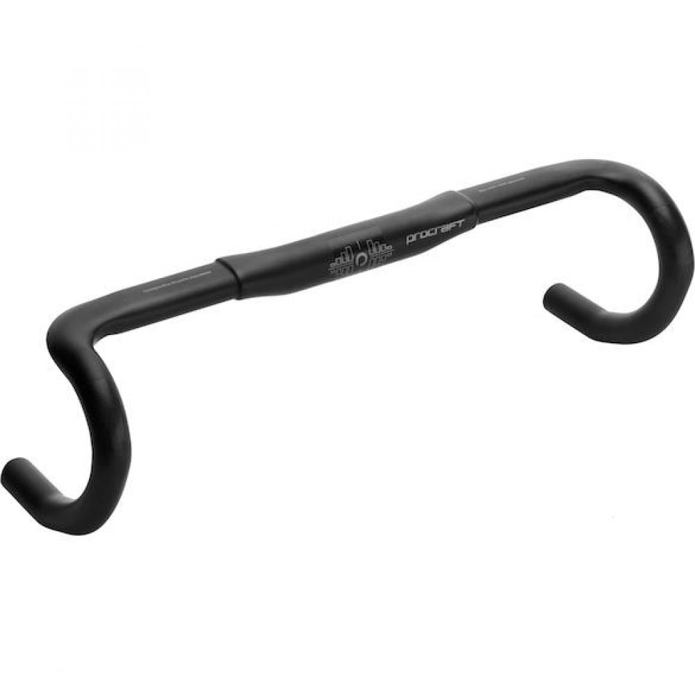 Procraft Lenker RR Ultimate 31,8 x 400 mm Schwarz - ergonomischer Carbon-Rennradlenker
