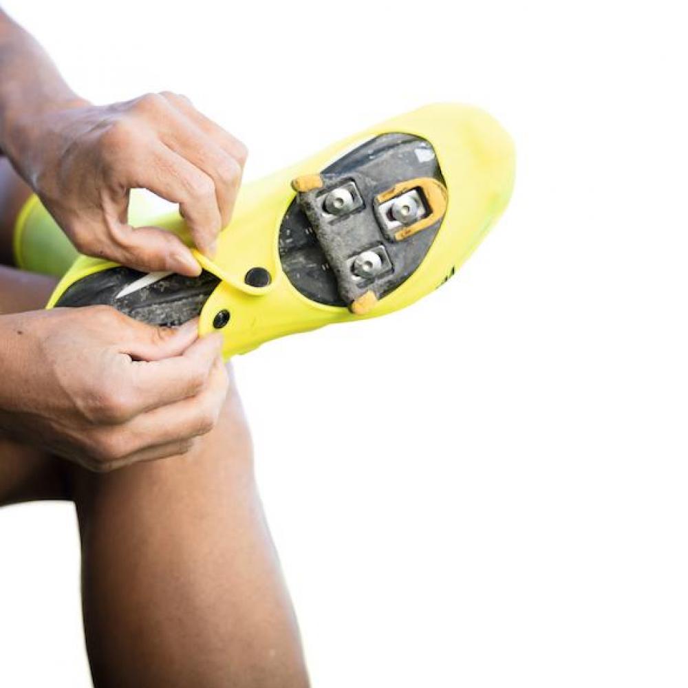 VeloToze Silicone Snap Road Überschuh S (37-40) Neongelb - Wasser- und Windschutz