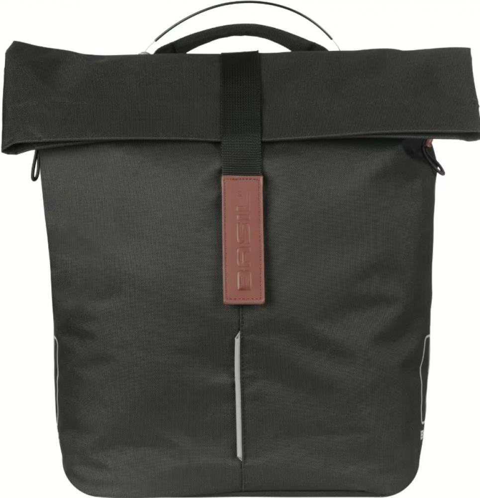 Basil City Shopper MIK Studs - 14-16 Liter Fahrradshopper mit MIK-System, wasserabweisend, schwarz