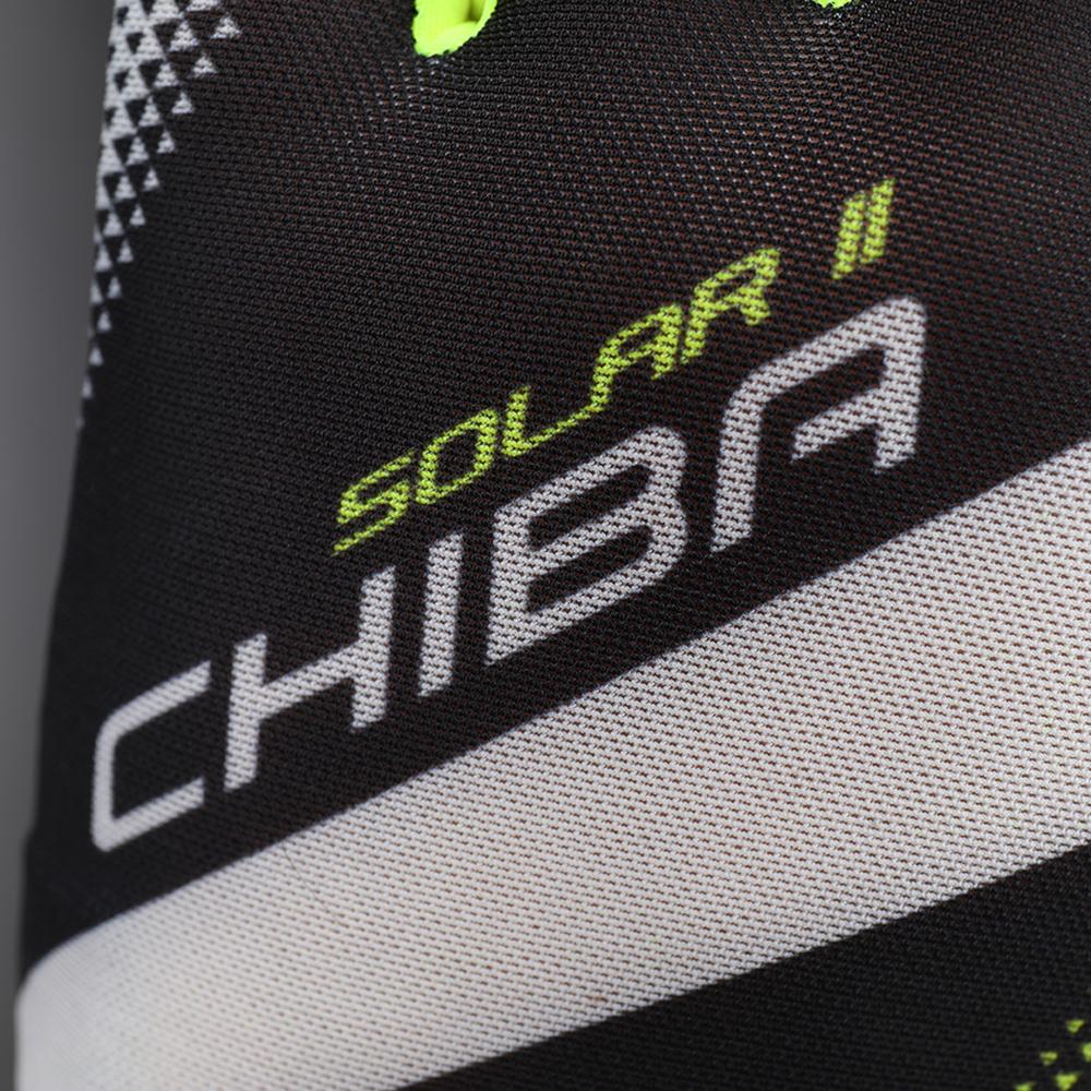 CHIBA Solar II - Radhandschuhe schwarz/neongelb, kurzfinger, atmungsaktiv, Größe M