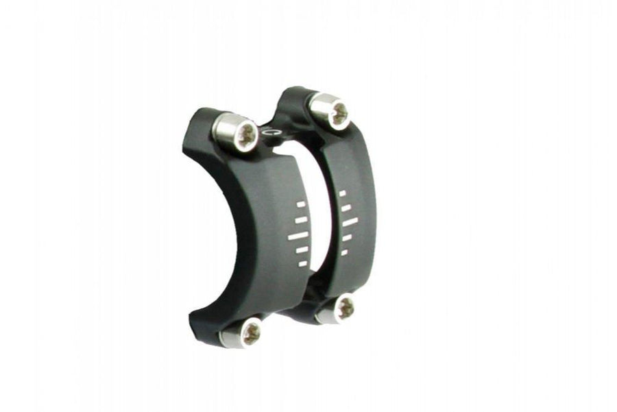 by.schulz SDS Frontkappe 4-Loch Ø31,8mm schwarz, geschmiedete Aluminium Adapterplatte.