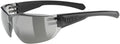 UVEX Equate Sportbrille schwarz - Herren Sonnenbrille mit verspiegelten Gläsern, leichtem Rahmen und anpassbaren Nasenpads für optimalen Tragekomfort, ideal für Sport und Outdoor-Aktivitäten