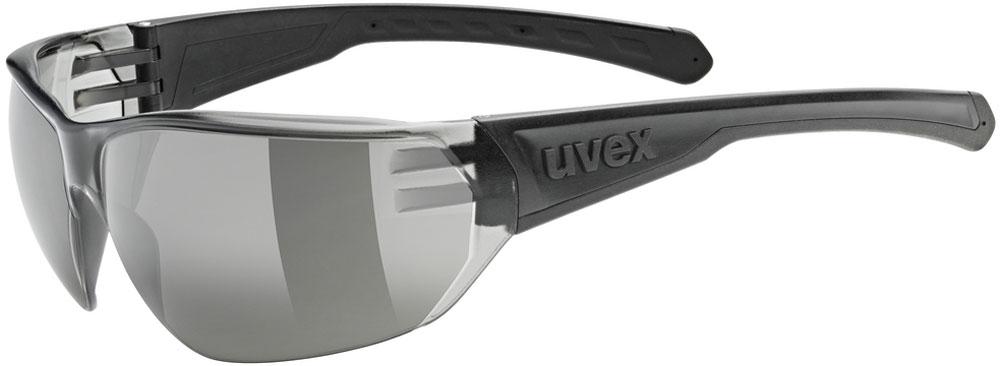 UVEX Equate Sportbrille schwarz - Herren Sonnenbrille mit verspiegelten Gläsern, leichtem Rahmen und anpassbaren Nasenpads für optimalen Tragekomfort, ideal für Sport und Outdoor-Aktivitäten