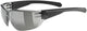 UVEX Equate Sportbrille schwarz - Herren Sonnenbrille mit verspiegelten Gläsern, leichtem Rahmen und anpassbaren Nasenpads für optimalen Tragekomfort, ideal für Sport und Outdoor-Aktivitäten