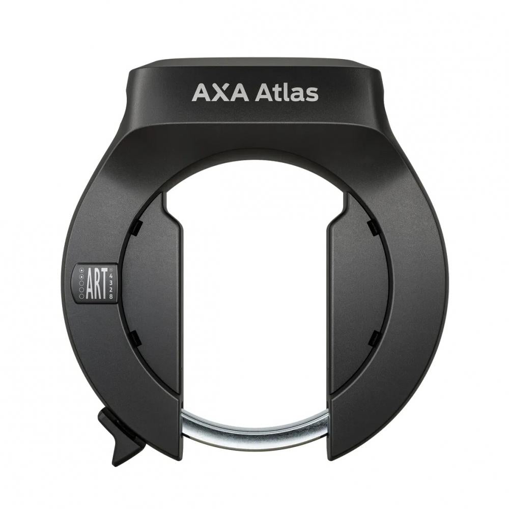 Axa Atlas Rahmenschloss 58 mm Schwarz - Hochsicherheits-Fahrradschloss mit Stahlbügel (direct mount )