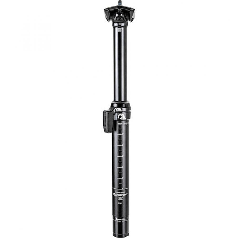 Procraft Vario-Sattelstütze D-SP.R 27,2x390mm schwarz, absenkbar mit externer Zugverlegung.