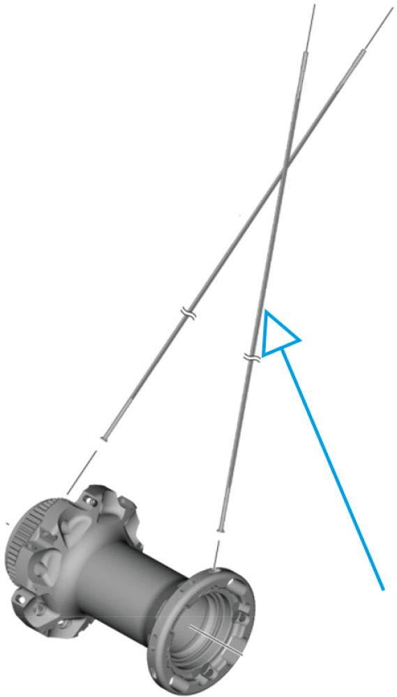 SHIMANO Speiche WH-R8170 VR/ HR rechts - Rennrad, Disc, 28" Laufräder