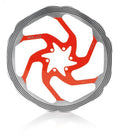 XLC Bremsscheibe BR-X58 Ø180/1,8mm silber/rot CNC Reibring, 162g