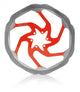 XLC Bremsscheibe BR-X58 Ø180/1,8mm silber/rot CNC Reibring, 162g