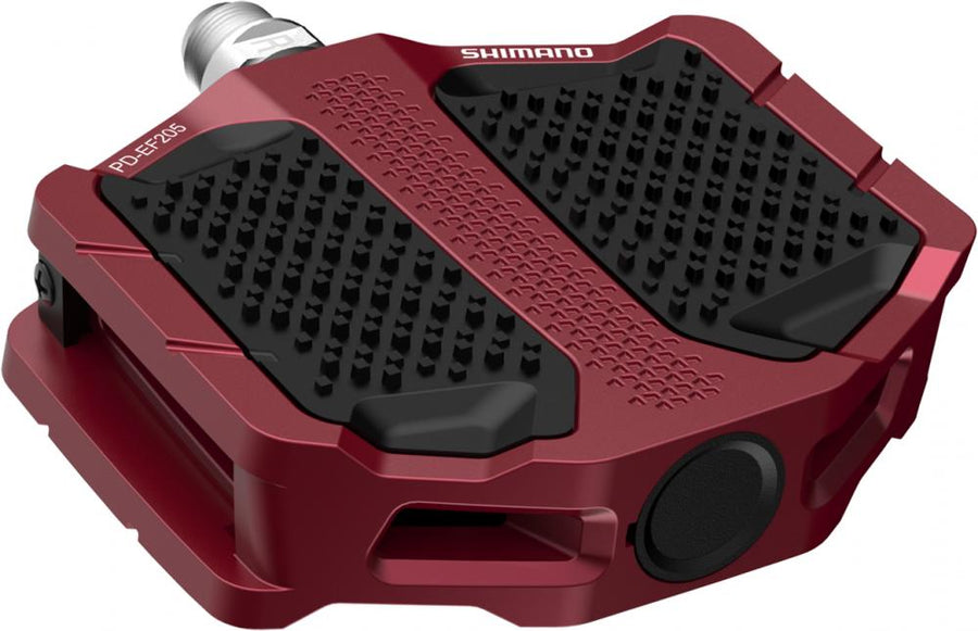 SHIMANO Pedal PD-EF205 Rot Flat Pedal - Radsport, Rot