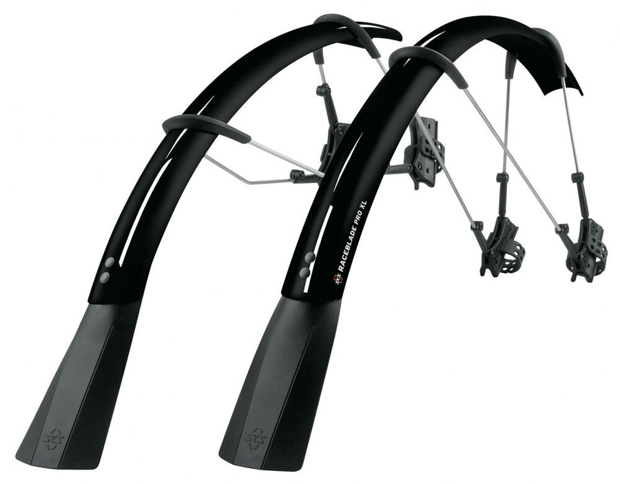 SKS Raceblade Pro XL Schutzblech-Set 28\" schwarz - Für Reifen 25-32mm - Quick-Release - Aero & Disc kompatibel - Extra langer Spoiler