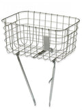 Basil Vorderradkorb Robin mit Streben 30x46x23cm silber weitmaschig Festmontage