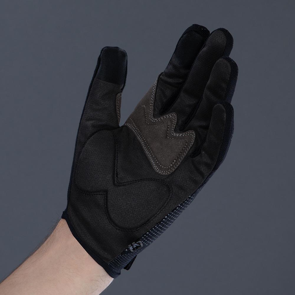 CHIBA Gel Performer - Radhandschuhe schwarz/schwarz XXL, Gelpolster, Touchfinger