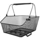 M-WAVE BA-RM Clamp L Gepäckträgerkorb - schwarz, 45,5×29,5×21/13 cm, Stahl, Klemmbefestigung, 2 PU-Griffe, abnehmbar