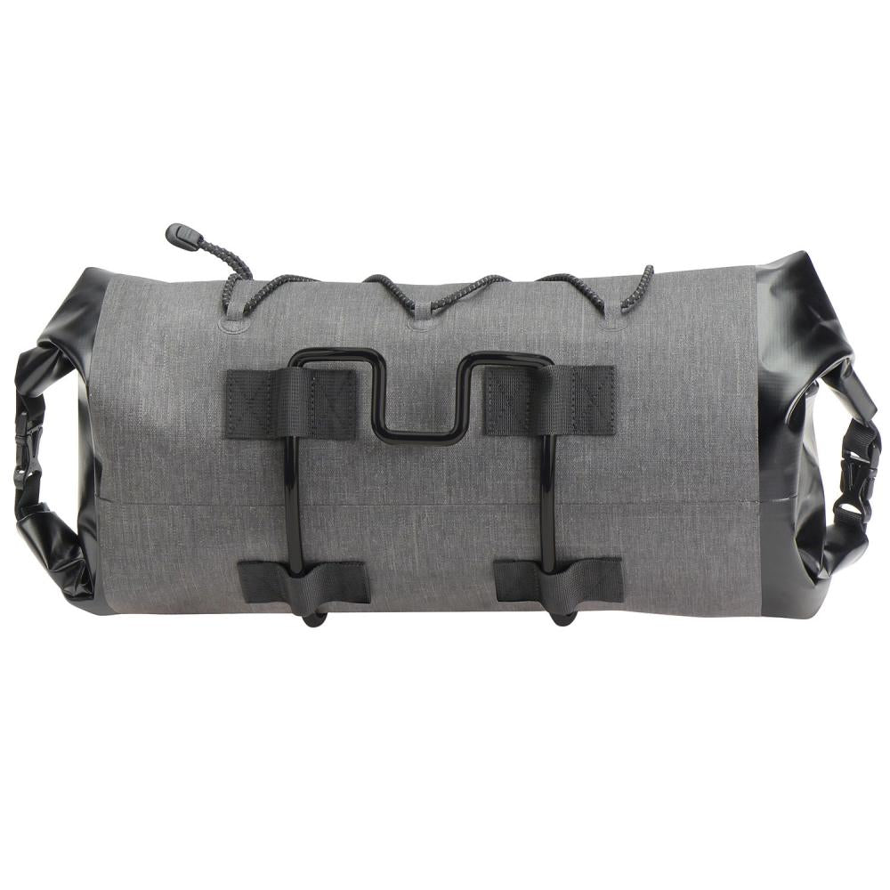 KLICKfix Lenkertasche Bikepack Waterproof grau Größe 18x36x18 cm ohne Lenkeradapter 12 ltr.