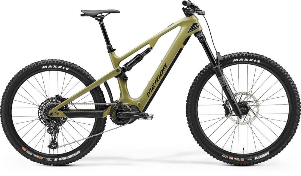 Merida eONE-SIXTY 6000 III1 glossy low M Grün/schwarz - kraftvolles E-MTB für Trail & Enduro