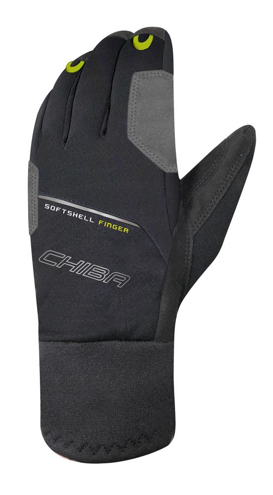 CHIBA Softshell Finger - Radhandschuhe winddicht, atmungsaktiv, Touchfunktion, Größe 10,5