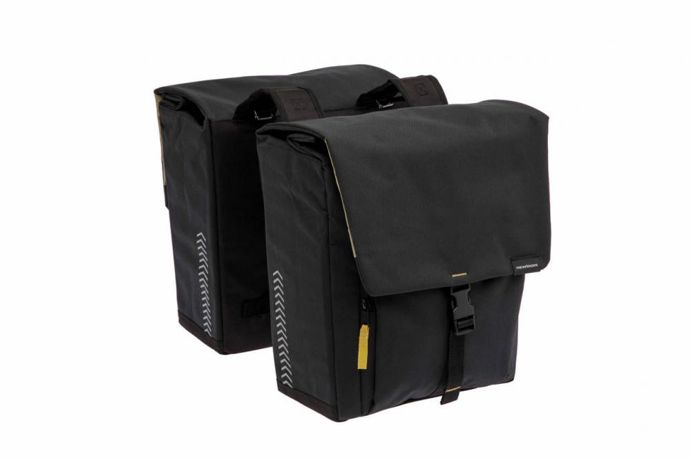 Doppelpacktasche Tulum Black Black - Geräumige, Wassabweisende Fahrradtaschen