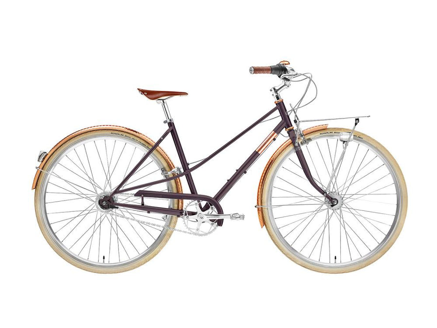 Creme Cycles Caferacer Lady Doppio 7-Gang Damenrad 44,5 cm - Stilvolles Citybike Pinot Noir