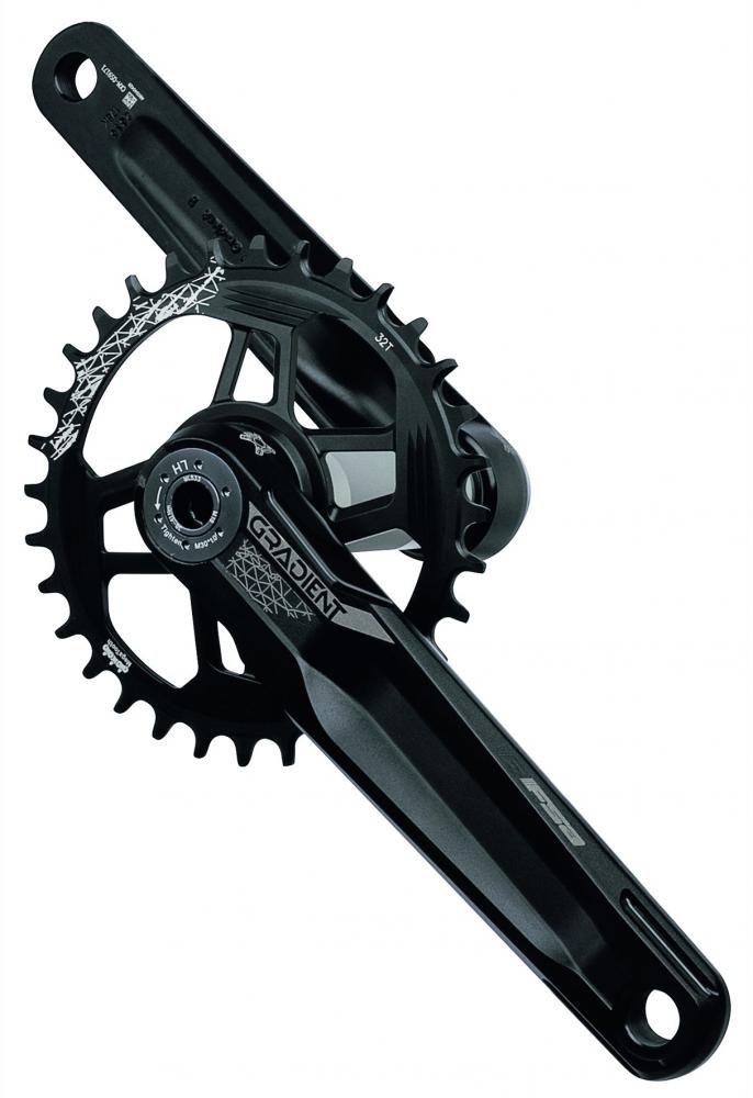 FSA Kurbelgarnitur Gradient Modular Direct Mount 175 mm Schwarz - steife Trail-/Enduro-Kurbel