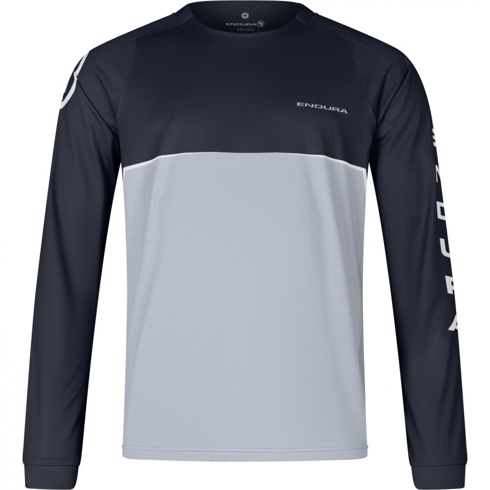 Endura SingleTrack Core Printed MTB Langarmshirt schwarz Größe L
