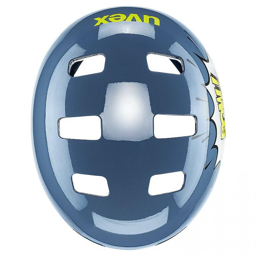 uvex kid 3 stone blue pow, Hartschalen-Kinderfahrradhelm, Größe 55-58 cm, innovative Hardshell-Technologie und 10 Belüftungsöffnungen optimalen Schutz und Komfort für aktive Kinder