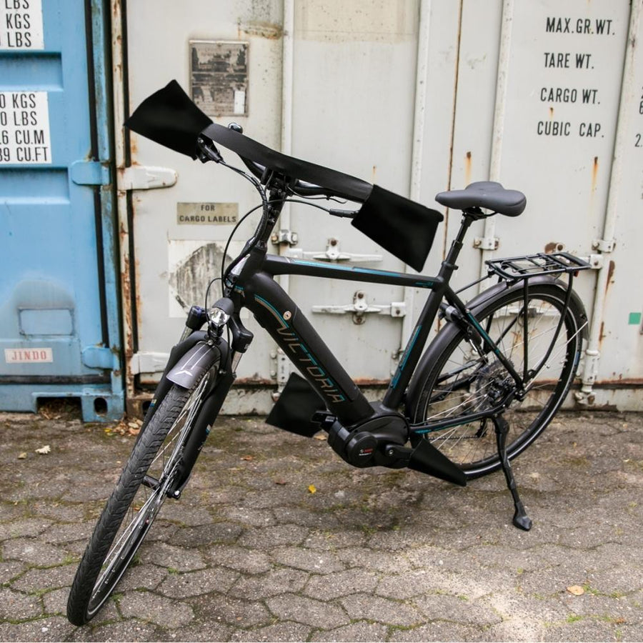 Haberland Pedal-/Lenkerschutz mit Gummi schwarz - zuverlässiger Schutz vor Kratzern