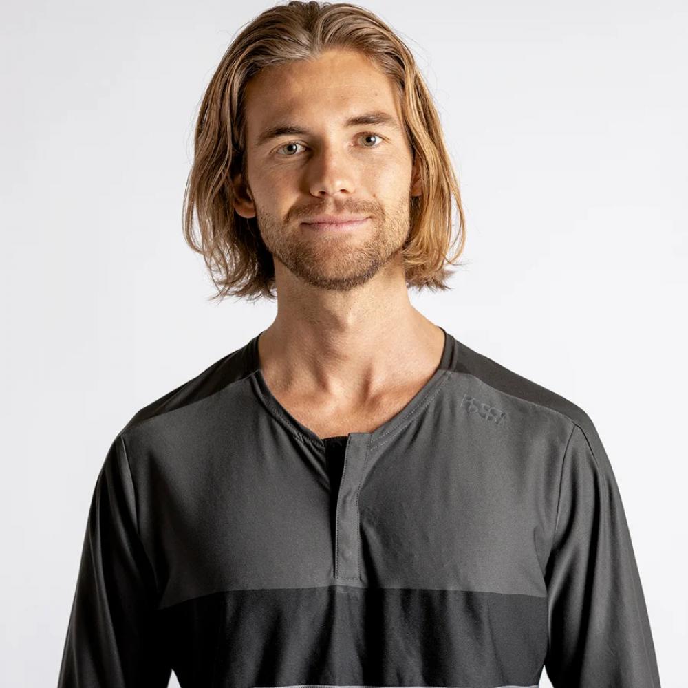 IXS Sports Division iXS Flow XTG Long Sleeve Henley S Graphite-Black - atmungsaktives Bike-Henley