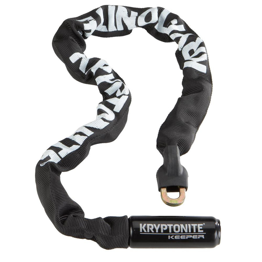 KRYPTONITE Kettenschloss Keeper 785 Schwarz - 85cm Fahrradschloss mit 7mm Kette