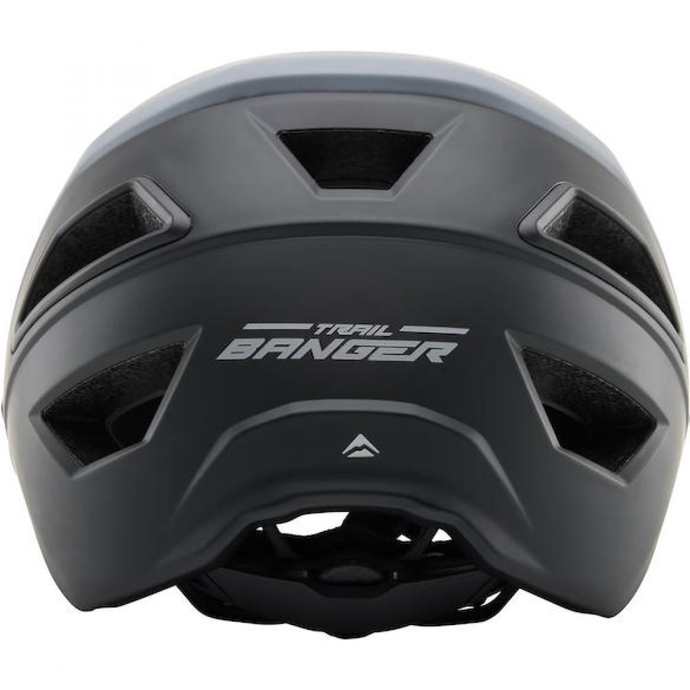 Merida Helm Trailbanger grau/schwarz 54-58 cm - leichter Enduro- und Trail-Helm mit maximalem Schutz
