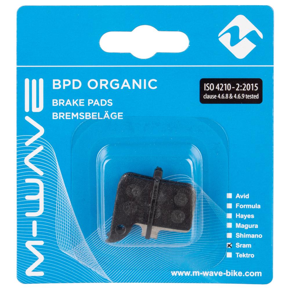 M-WAVE BPD Organic SR1 Bremsbeläge für Scheibenbremsen - organischer Belag, passend für SRAM Red 22 / Force 22 / CX1 / Rival 22 / 700 B1 HRD / HRR
